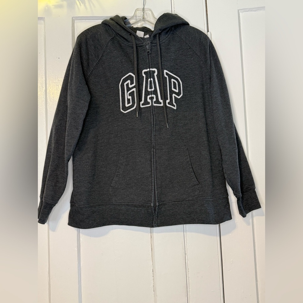 GAP Womans Dark Gray Zip-Up Hoodie